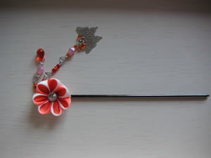 一本挿し「花かんざし（真鍮）
