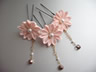 Uピン型かんざし「花心」